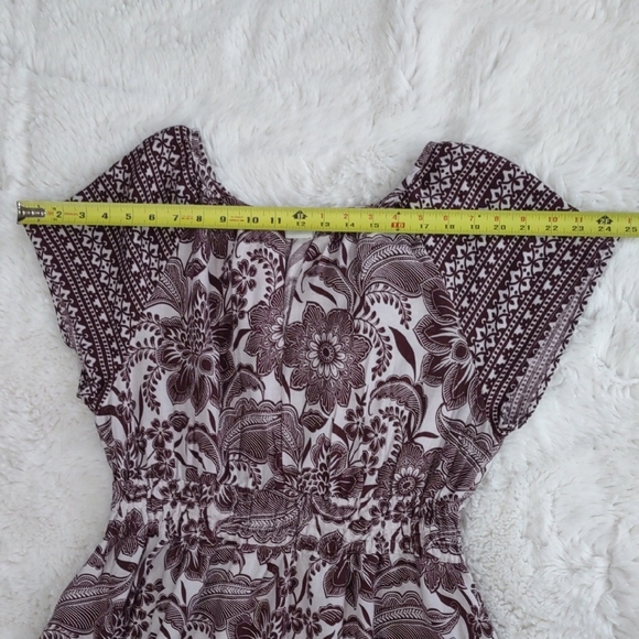 Rachel Zoe Floral Patterned Dress in Brown and White, Size L. - Picture 14 of 17